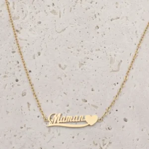 collier en acier inoxydable maman fête des méres