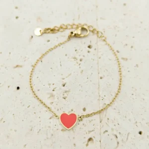 Bracelets Acier Enfant – Design Cœur avec Chaîne Résistante et Moderne