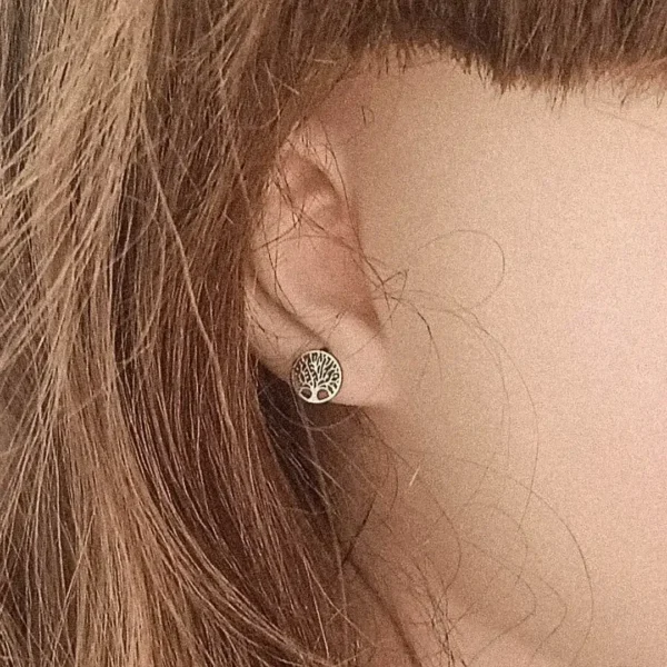 boucles-oreilles-puces-arbre-de-vie-acier-dore-argente