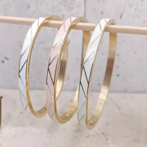 Bracelet jonc émaillé femme, À la fois hypoallergénique, confortable et facile à porter