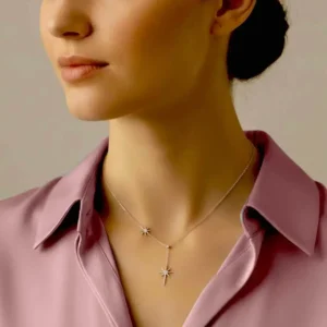 Collier étoile polaire en acier inoxydable – Bijou élégant pour femme