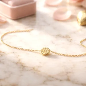 Bracelet enfant acier inoxydable doré hypoallergénique pour fille