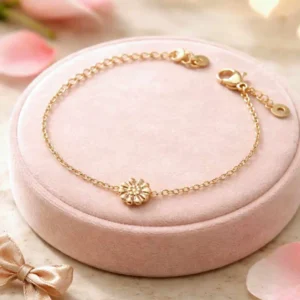 Bracelet enfant acier inoxydable doré hypoallergénique pour fille