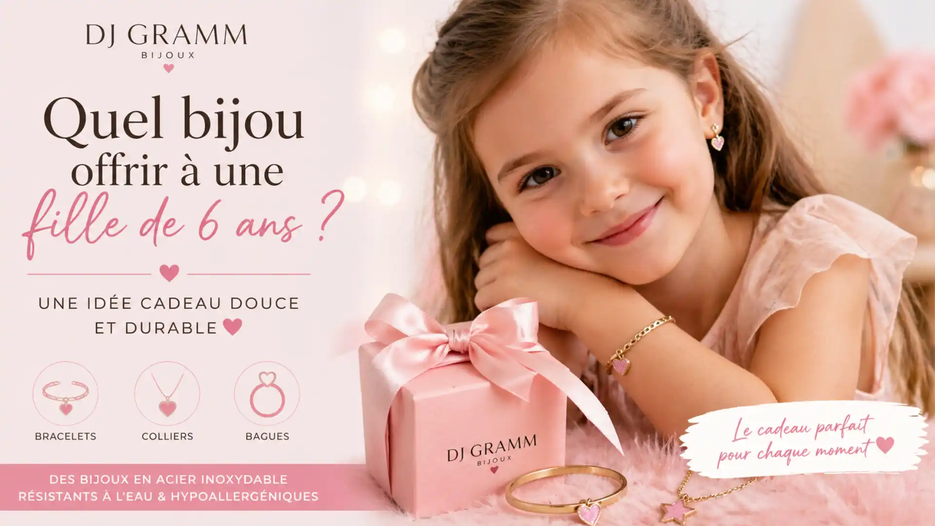 Idées cadeaux enfant de 6 ans bijoux en acier
